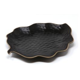LE COQ Kypseli Vassoio Foglia nero matt 34,5x26,5 cm - Confezione 8 pezzi