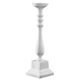 LE COQ Stylos Candelabro bianco 12,5x12,5 cm H. 48,5 cm