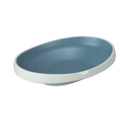 EFAY Taiji Piatto fondo ovale azzurro in melamina cm 25,4x19,1x5,3